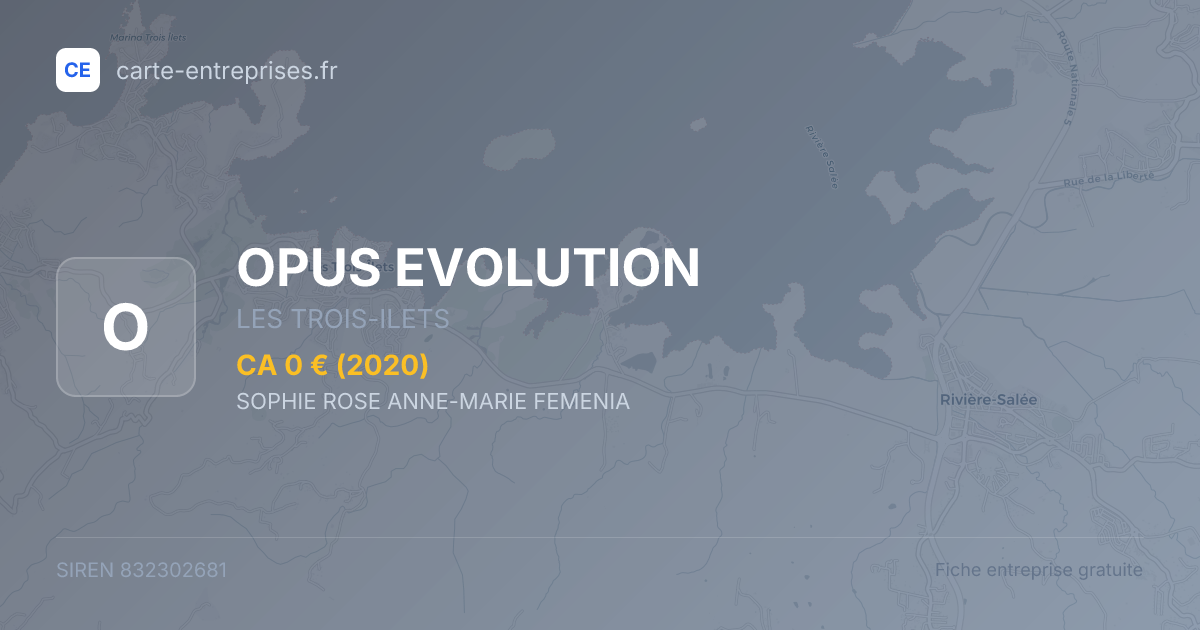OPUS EVOLUTION — 832302681 — fiche entreprise