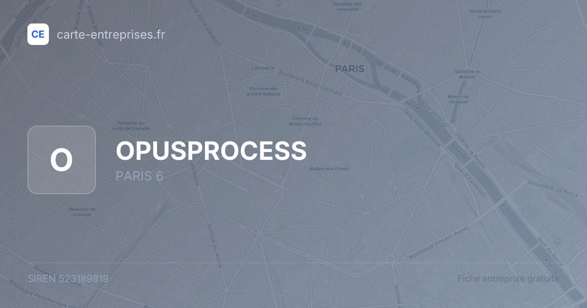 OPUSPROCESS — 523189819 — fiche entreprise
