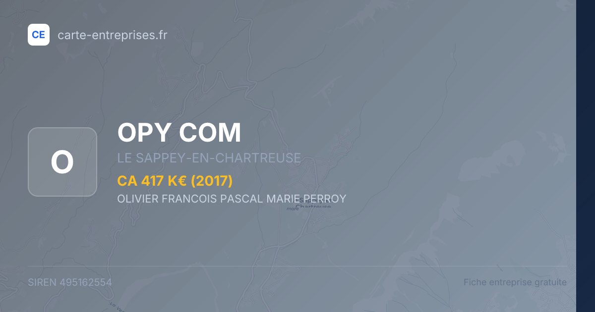 OPY COM — 495162554 — fiche entreprise