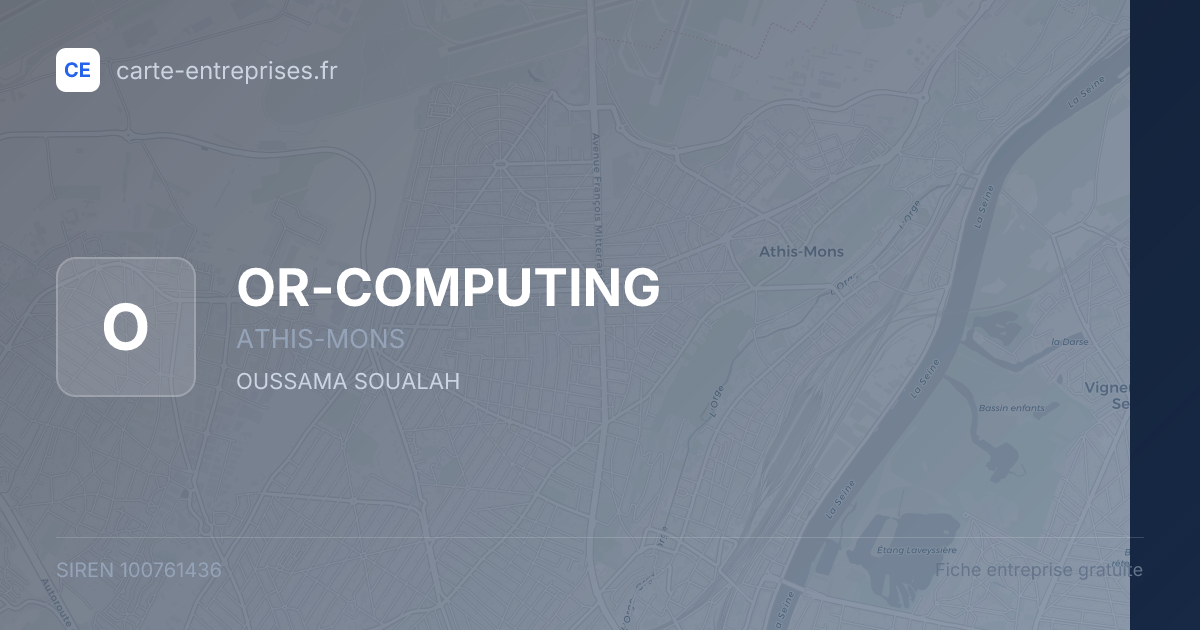 OR-COMPUTING — 100761436 — fiche entreprise