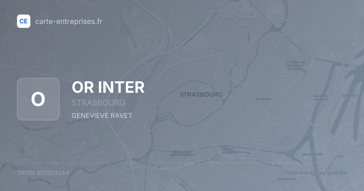 OR INTER — 351308044 — fiche entreprise