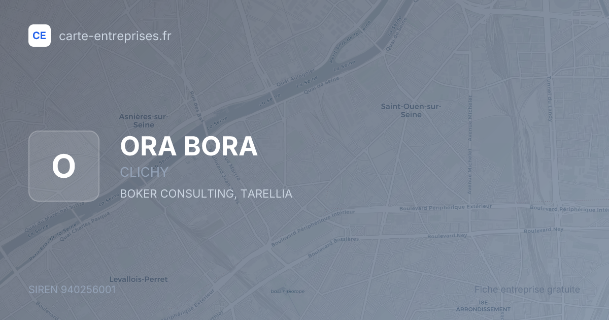 ORA BORA — 940256001 — fiche entreprise