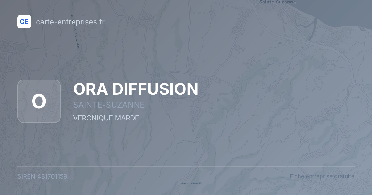ORA DIFFUSION — 481701159 — fiche entreprise