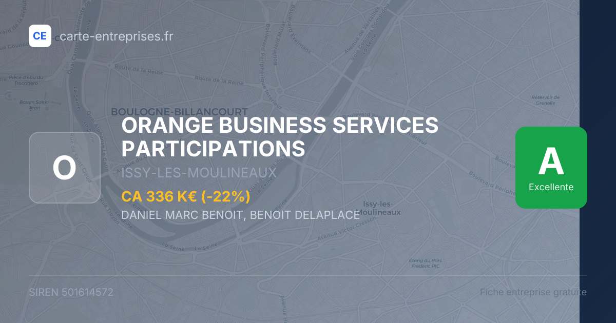 ORANGE BUSINESS SERVICES PARTICIPATIONS — 501614572 — fiche entreprise