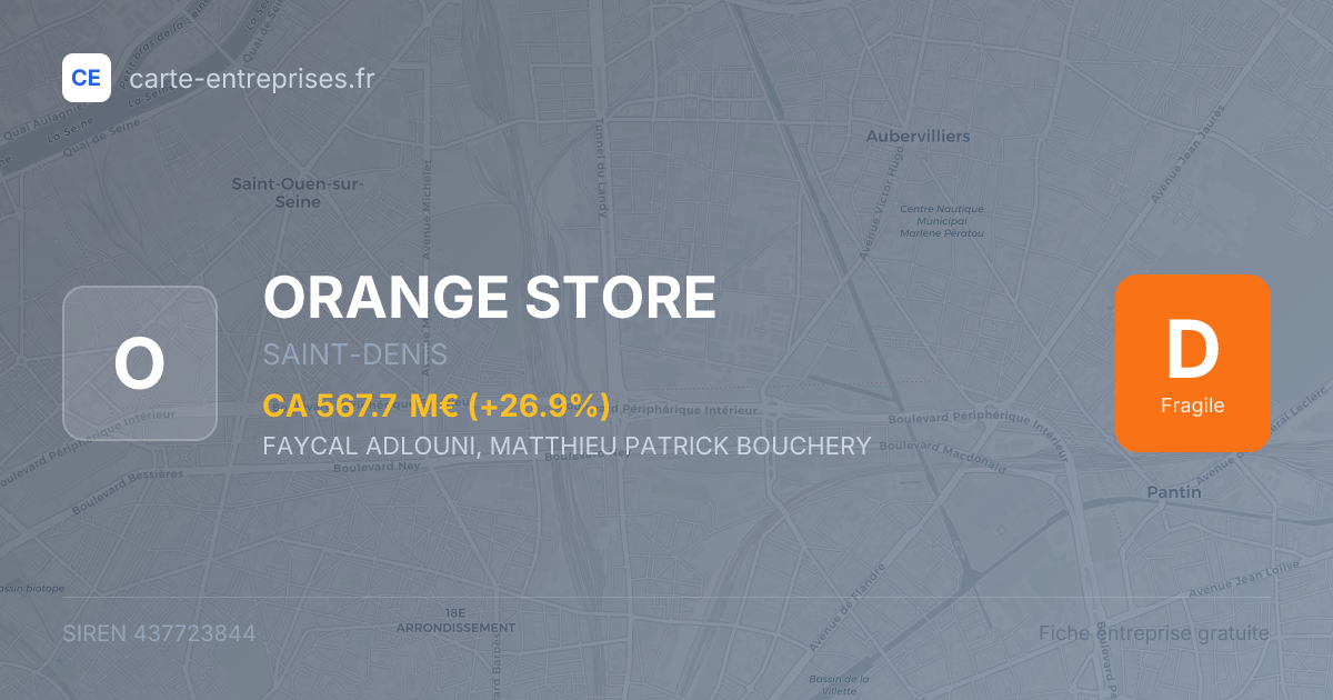 ORANGE STORE — 437723844 — fiche entreprise
