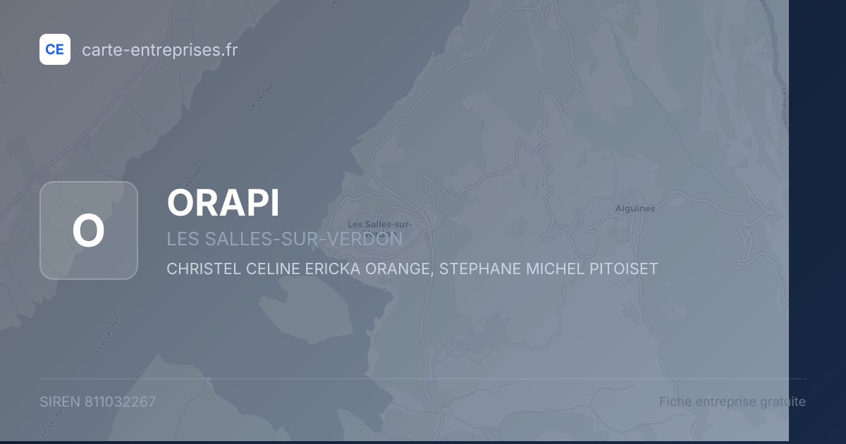 ORAPI — 811032267 — fiche entreprise