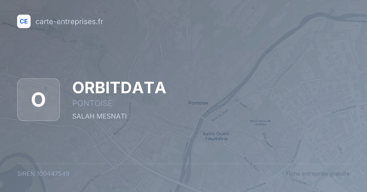 ORBITDATA — 100447549 — fiche entreprise