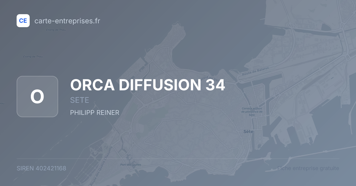 ORCA DIFFUSION 34 — 402421168 — fiche entreprise