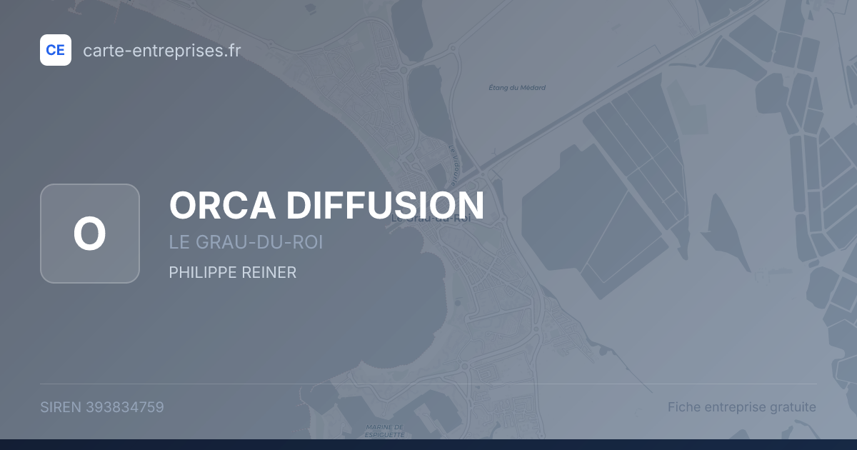 ORCA DIFFUSION — 393834759 — fiche entreprise