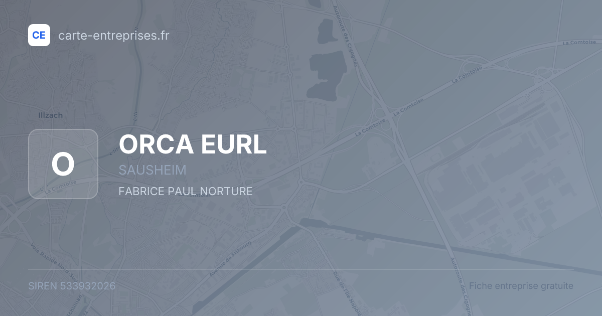 ORCA EURL — 533932026 — fiche entreprise