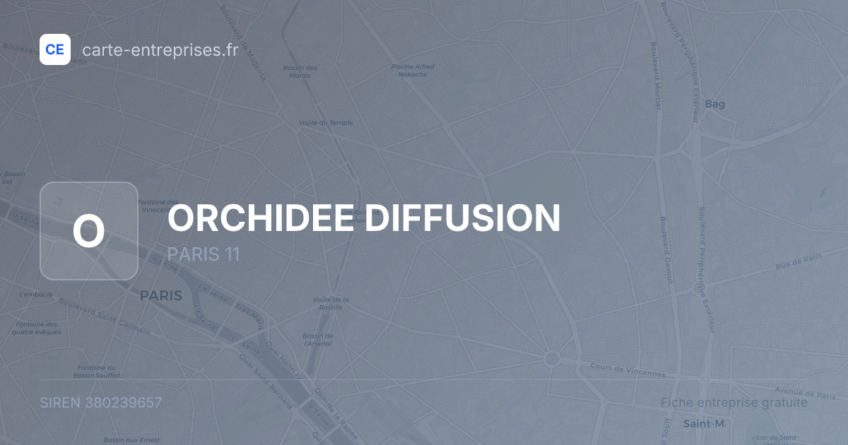 ORCHIDEE DIFFUSION — 380239657 — fiche entreprise