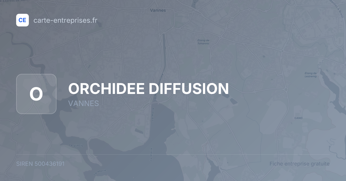 ORCHIDEE DIFFUSION — 500436191 — fiche entreprise