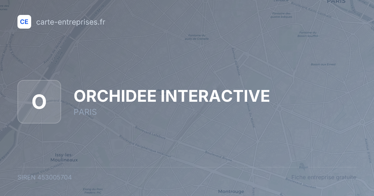 ORCHIDEE INTERACTIVE — 453005704 — fiche entreprise