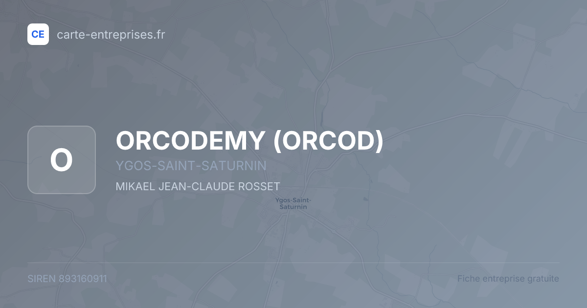ORCODEMY (ORCOD) — 893160911 — fiche entreprise