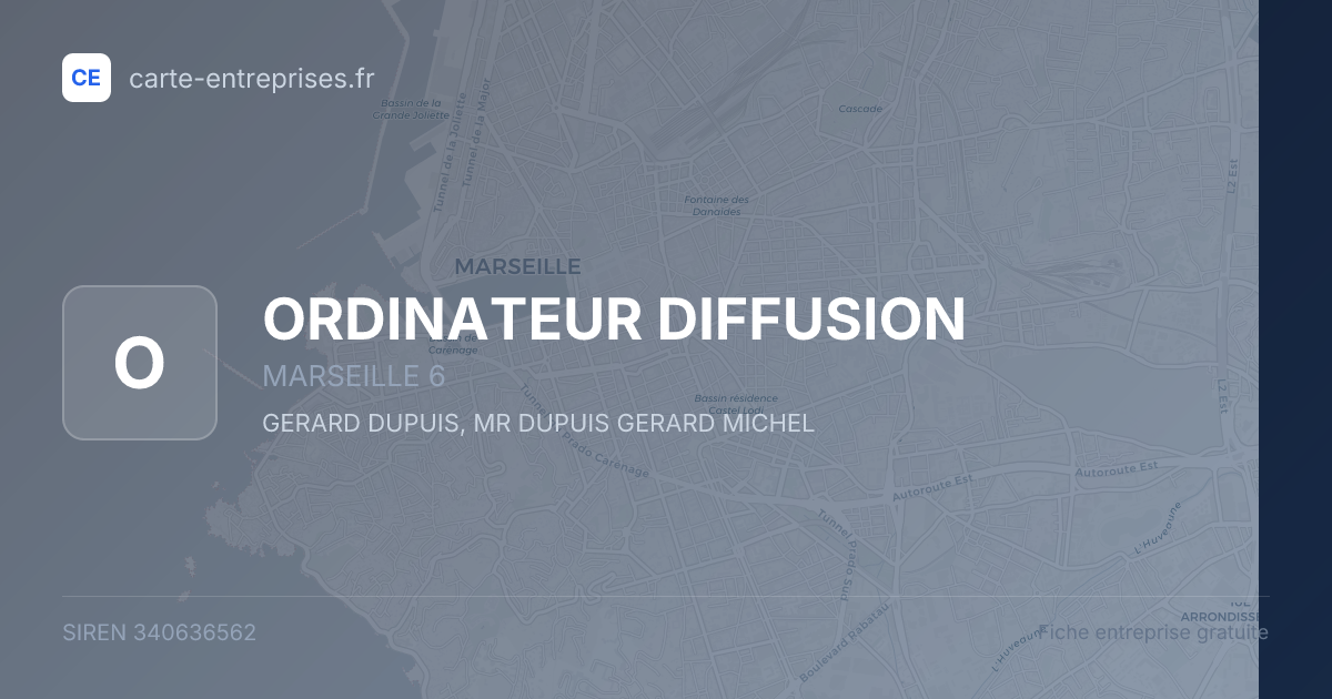 ORDINATEUR DIFFUSION — 340636562 — fiche entreprise