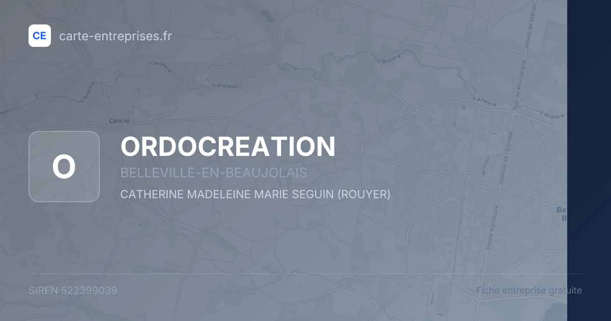 ORDOCREATION — 522399039 — fiche entreprise