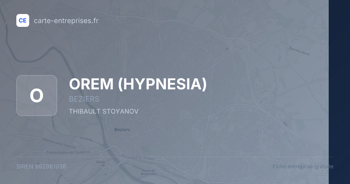 OREM (HYPNESIA) — 992981936 — fiche entreprise