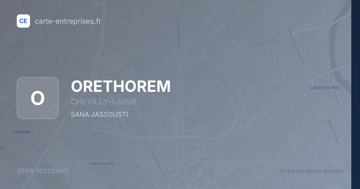 ORETHOREM — 902283407 — fiche entreprise
