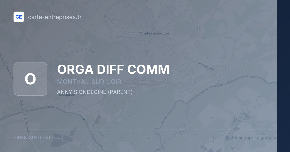 ORGA DIFF COMM — 301763462 — fiche entreprise