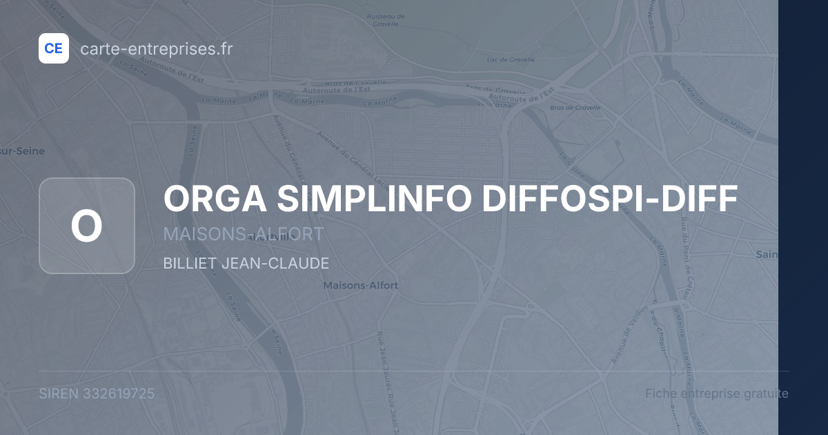 ORGA SIMPLINFO DIFFOSPI-DIFF — 332619725 — fiche entreprise