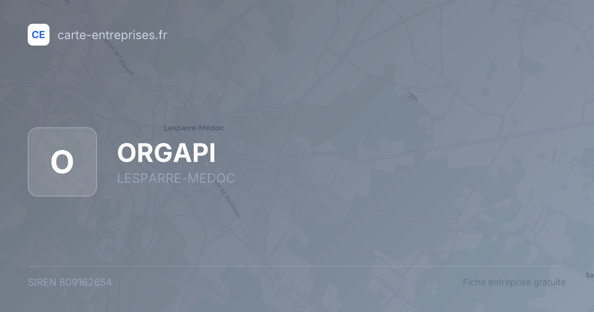 ORGAPI — 809162654 — fiche entreprise