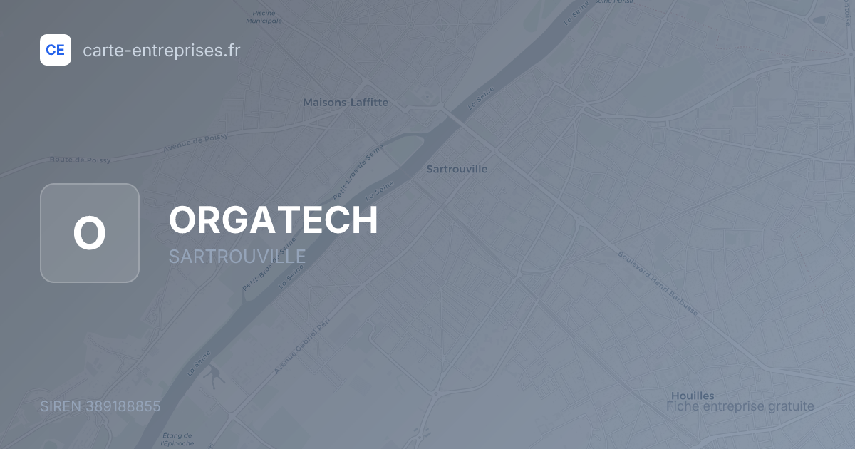 ORGATECH — 389188855 — fiche entreprise