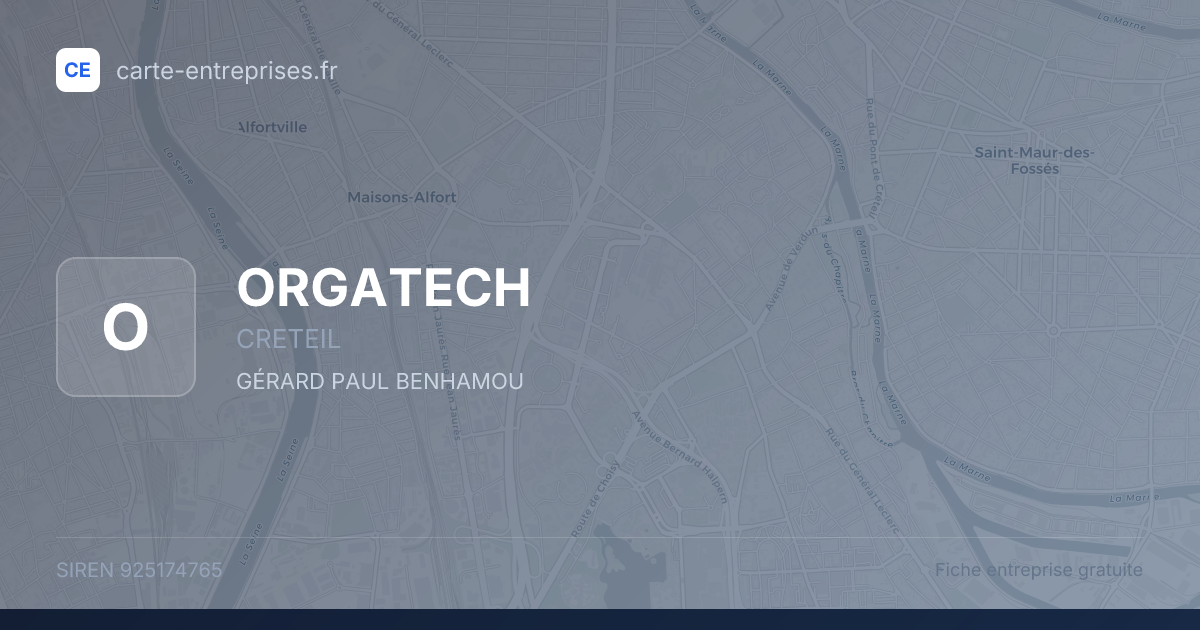 ORGATECH — 925174765 — fiche entreprise
