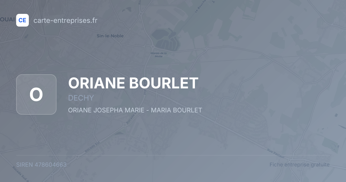 ORIANE BOURLET — 478604663 — fiche entreprise
