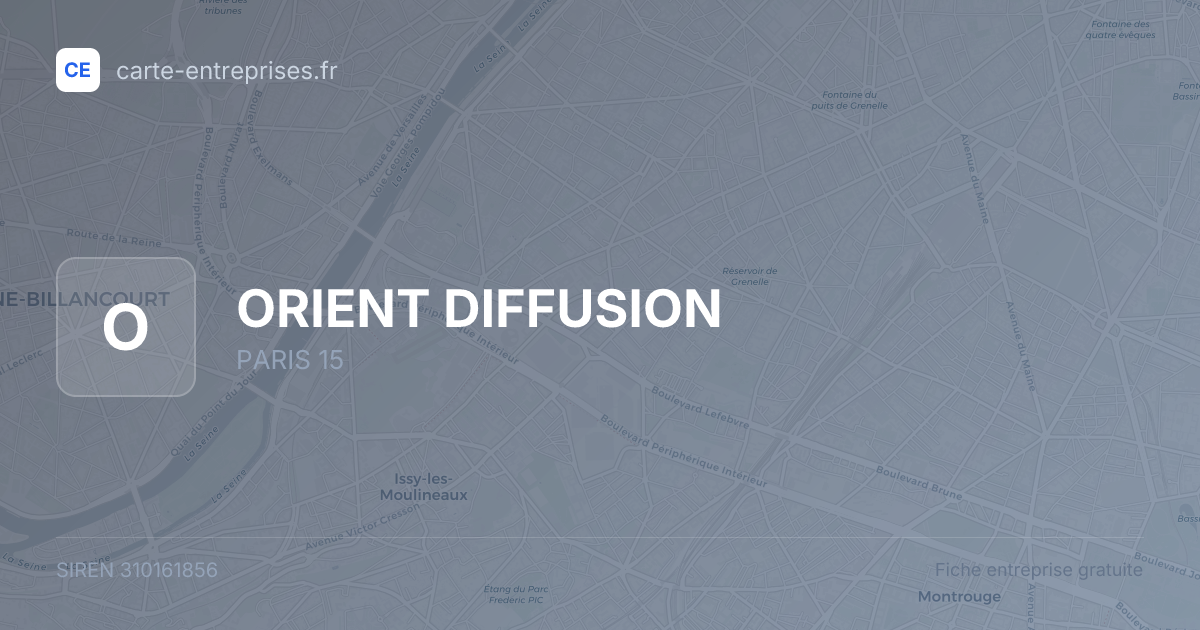 ORIENT DIFFUSION — 310161856 — fiche entreprise