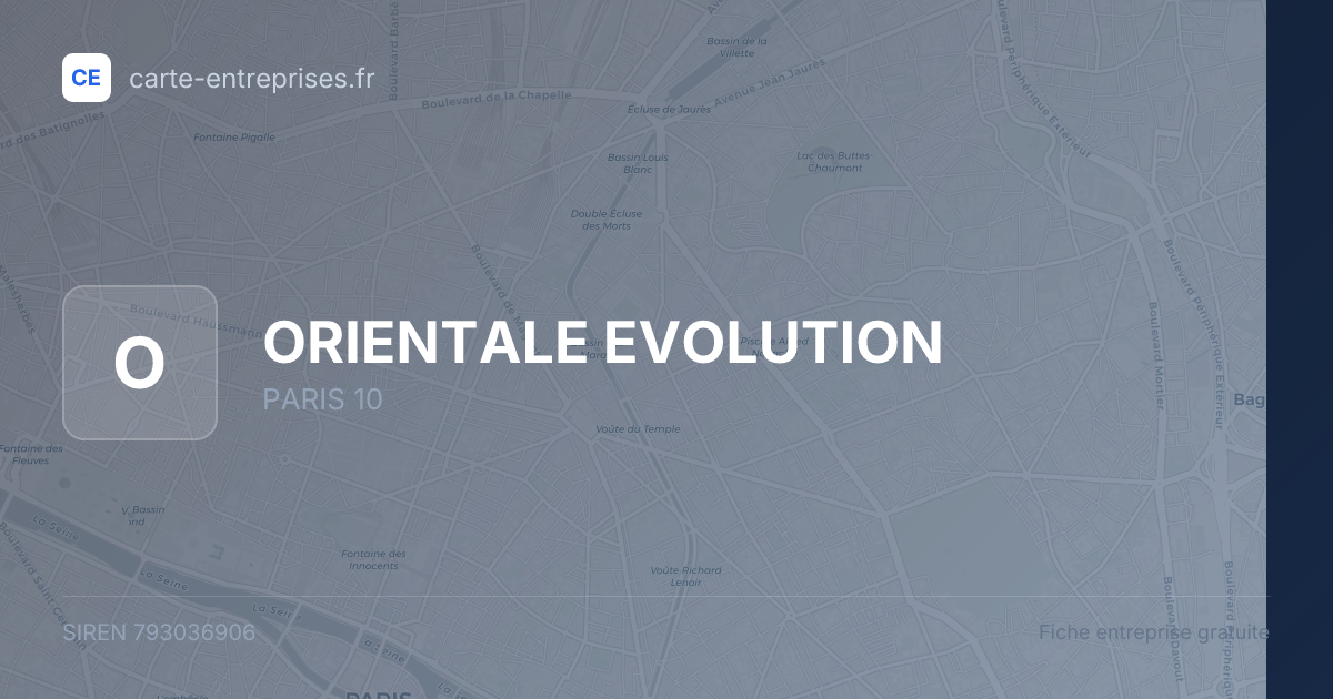 ORIENTALE EVOLUTION — 793036906 — fiche entreprise