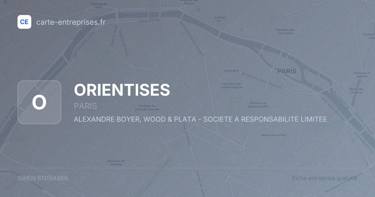 ORIENTISES — 511154866 — fiche entreprise