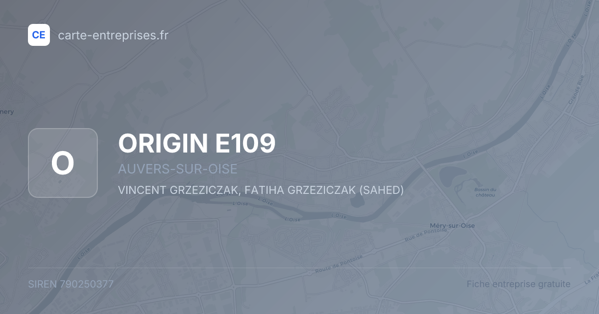 ORIGIN E109 — 790250377 — fiche entreprise
