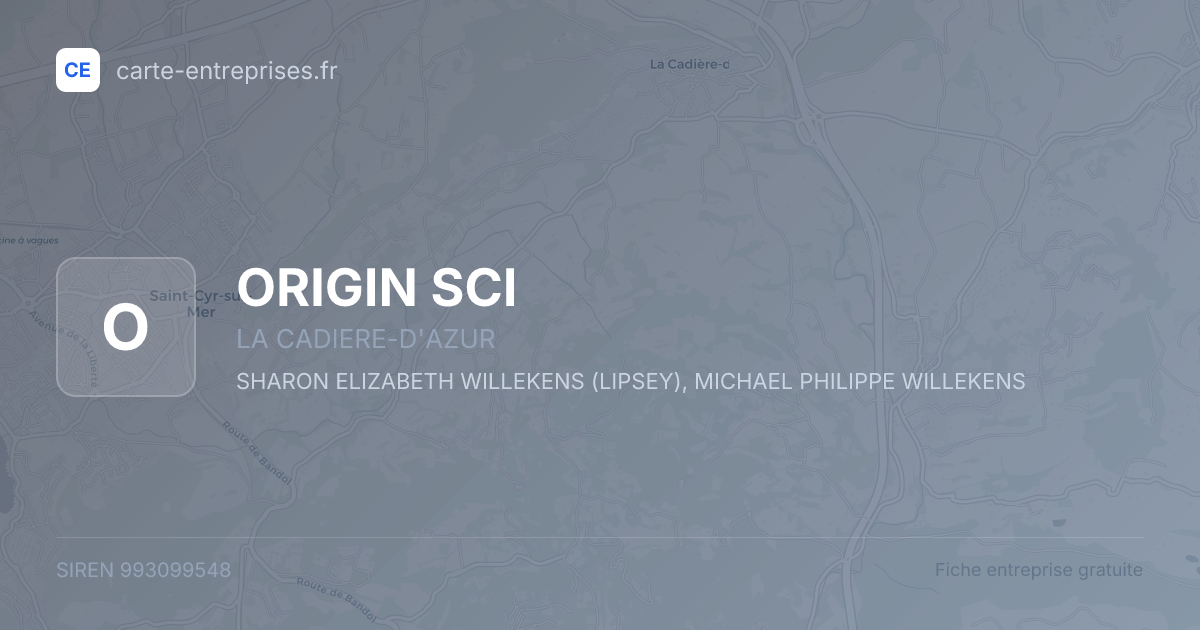 ORIGIN SCI — 993099548 — fiche entreprise