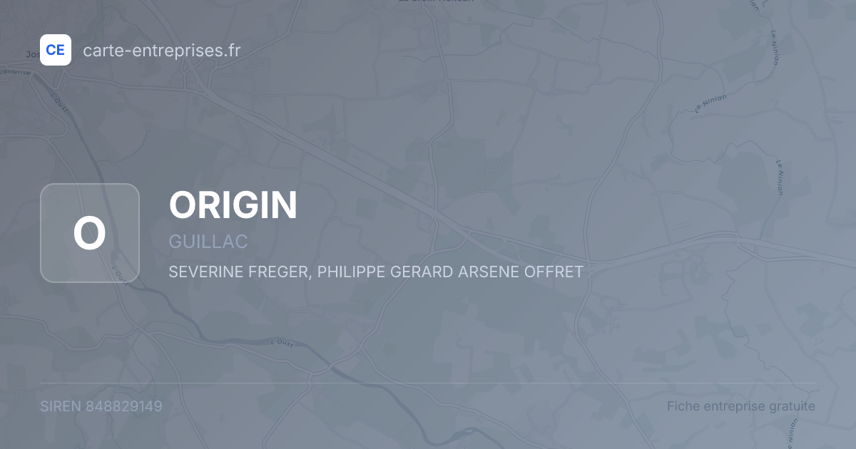 ORIGIN — 848829149 — fiche entreprise