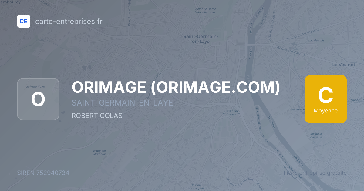 ORIMAGE (ORIMAGE.COM) — 752940734 — fiche entreprise