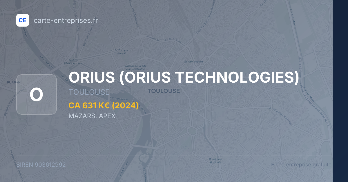 ORIUS (ORIUS TECHNOLOGIES) — 903612992 — fiche entreprise