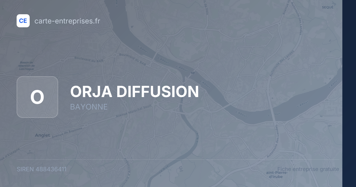ORJA DIFFUSION — 488436411 — fiche entreprise