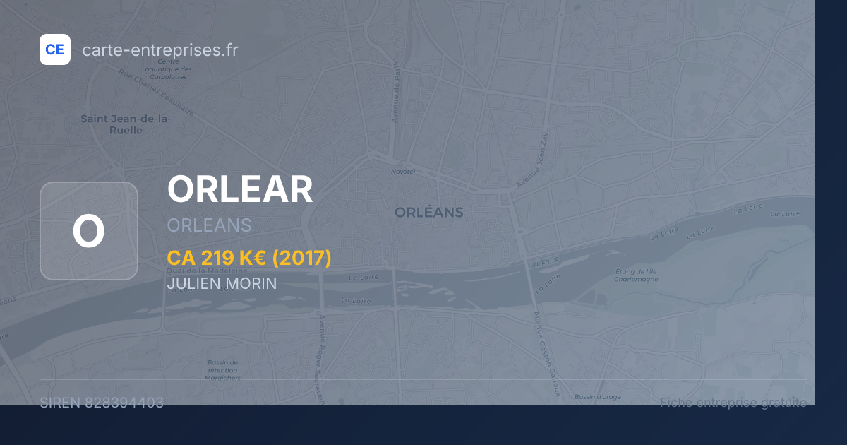 ORLEAR — 828394403 — fiche entreprise