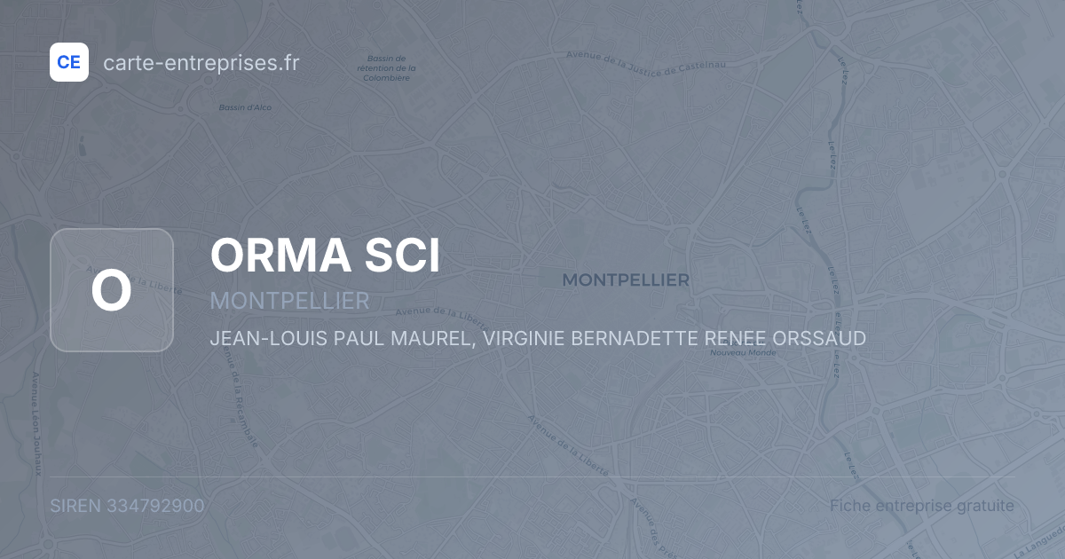 ORMA SCI — 334792900 — fiche entreprise