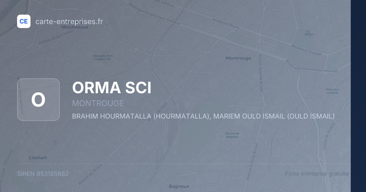 ORMA SCI — 853185882 — fiche entreprise