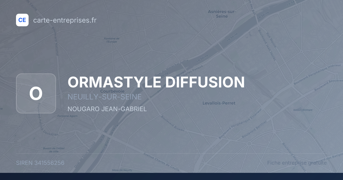 ORMASTYLE DIFFUSION — 341556256 — fiche entreprise