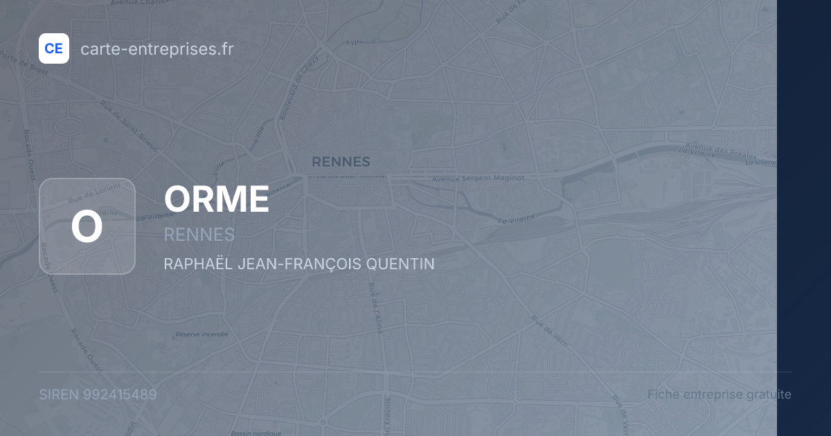 ORME — 992415489 — fiche entreprise