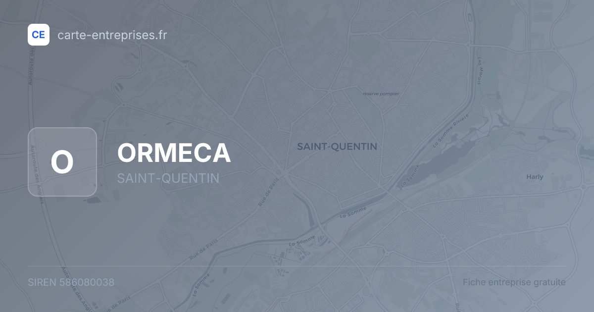 ORMECA — 586080038 — fiche entreprise