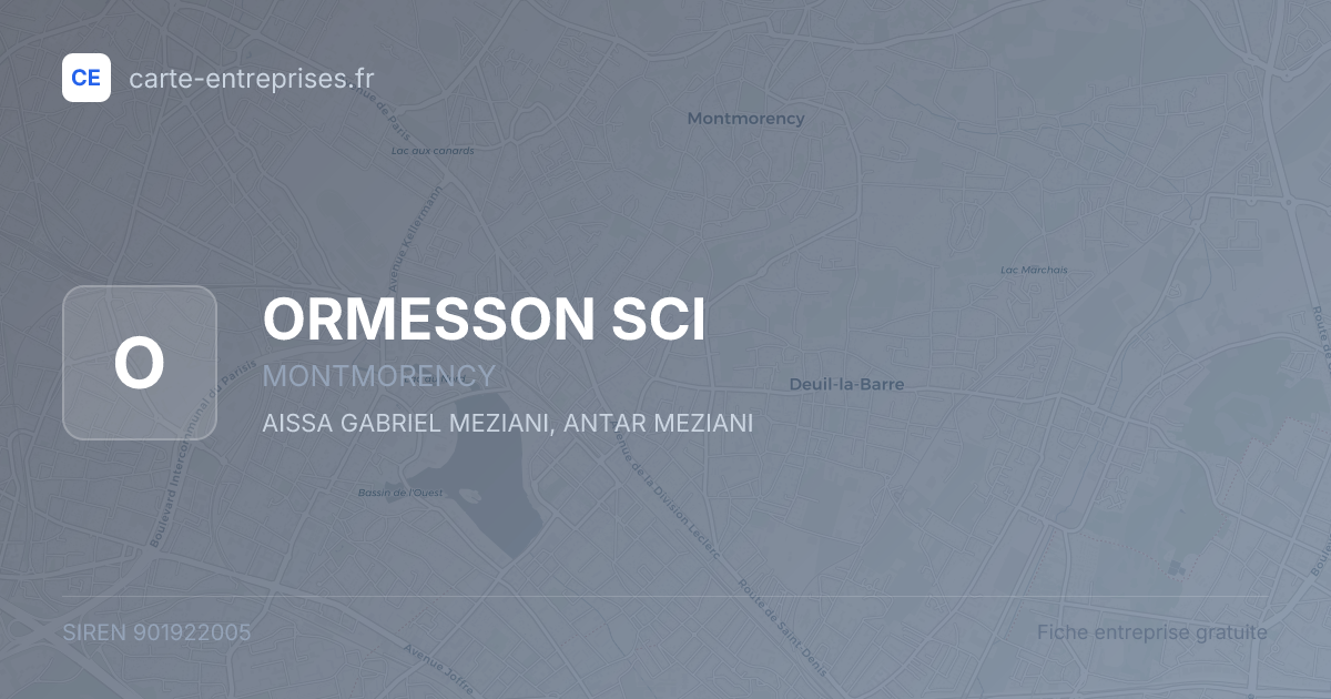 ORMESSON SCI — 901922005 — fiche entreprise