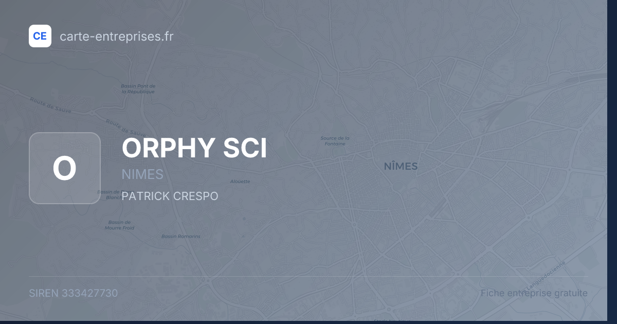 ORPHY SCI — 333427730 — fiche entreprise