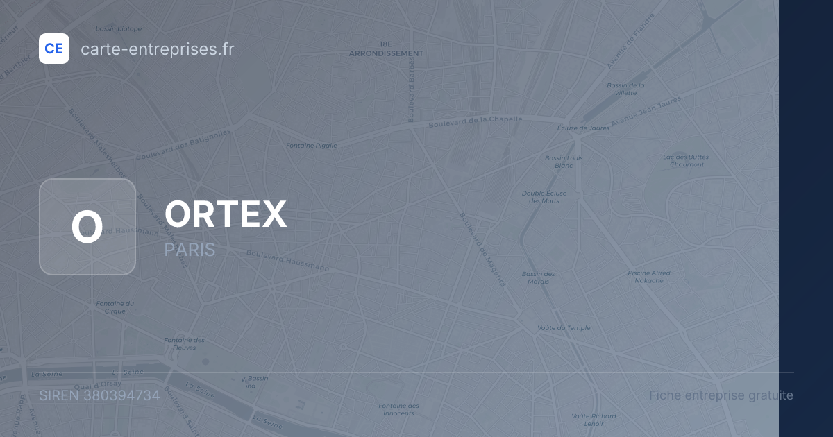 ORTEX — 380394734 — fiche entreprise