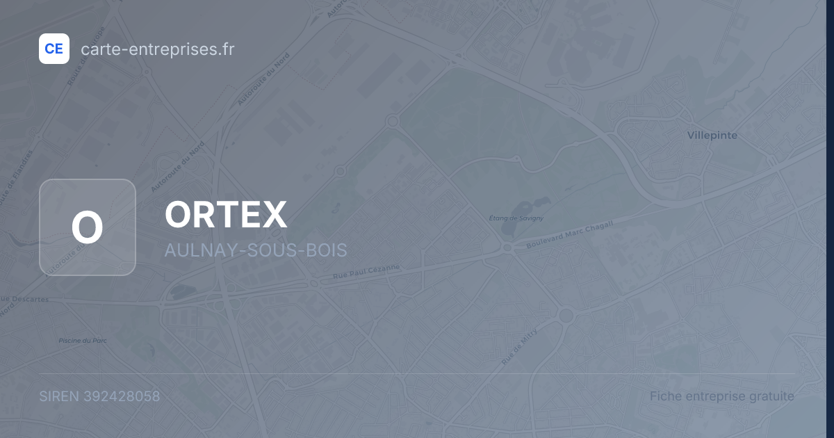 ORTEX — 392428058 — fiche entreprise