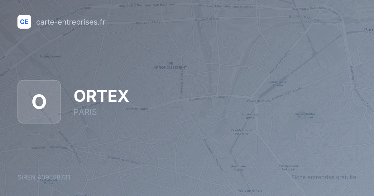 ORTEX — 409558731 — fiche entreprise