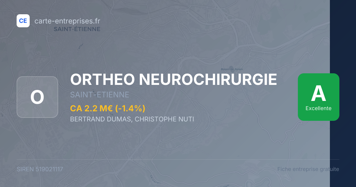 ORTHEO NEUROCHIRURGIE — 519021117 — fiche entreprise
