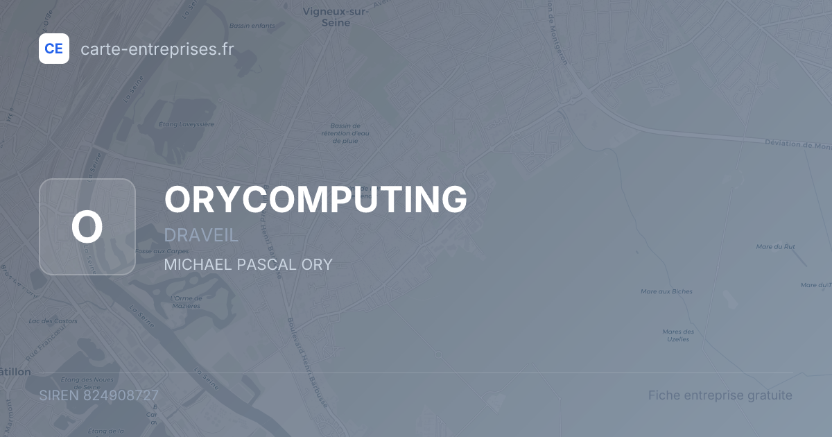 ORYCOMPUTING — 824908727 — fiche entreprise